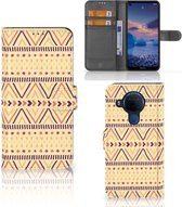 Wallet Book Case Nokia 5.4 GSM Hoesje Aztec Yellow