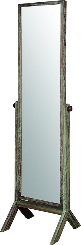 microscopisch Memoriseren toegang Staande Spiegel Hout 49x166 cm – Leon – Retro Design - Mensenwerk | bol.com