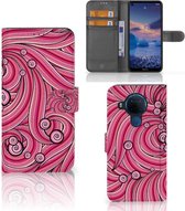 Hoesje ontwerpen Nokia 5.4 GSM Hoesje Swirl Pink