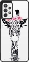 Samsung A52 hoesje - Giraffe | Samsung Galaxy A52 5G case | Hardcase backcover zwart