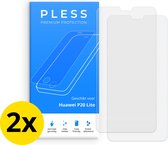 Huawei P20 Lite Screenprotector 2x - Beschermglas Tempered Glass Cover - Pless®