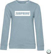 Subprime - Dames Sweaters Sweat Block Sky Blue - Blauw - Maat L