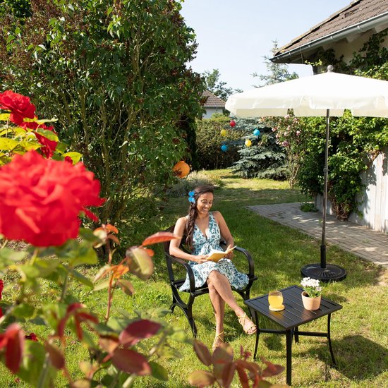Nancy dining tuinstoel verstelbaar antraciet textileen - AVH Outdoor Tuinmeubelen