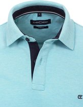 Casa Moda Polo Shirt Comfort Fit Effen Stretch Turquoise - M