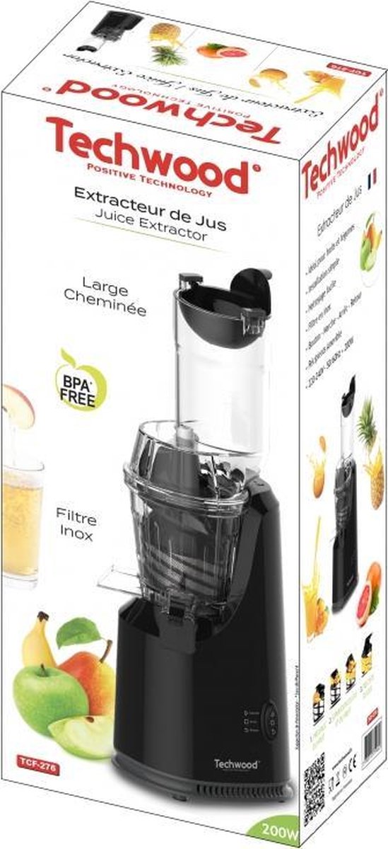 Techwood TCF276 - Slowjuicer - 200 Watt - Grote vulopening Ø85 mm van Techwood — afbeelding 3