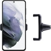 Shop4 - Samsung Galaxy S21 Autohouder Verstelbare Ventilatierooster Houder Zwart