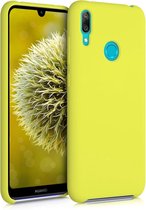 kwmobile telefoonhoesje voor Huawei Y7 (2019) / Y7 Prime (2019) - Hoesje met siliconen coating - Smartphone case in mat geel