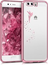 kwmobile hoesje voor Huawei P10 - backcover voor smartphone - Fee design - roségoud / transparant