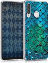 kwmobile telefoonhoesje voor Huawei P30 Lite - Hoesje voor smartphone in turquoise / blauw / groen - Zeemeerminstaart design