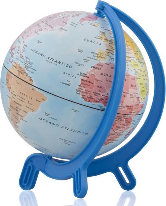Vermoorden rijkdom Beschietingen Speelgoed wereldbol/globe blauw op kunststof voet/standaard 16 cm - ... |  bol.com