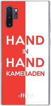 6F hoesje - geschikt voor Samsung Galaxy Note 10 Plus -  Transparant TPU Case - Feyenoord - Hand in hand, kameraden #ffffff