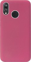 ADEL Premium Siliconen Back Cover Softcase Hoesje Geschikt voor Huawei P20 Lite (2018) - Bordeaux Rood