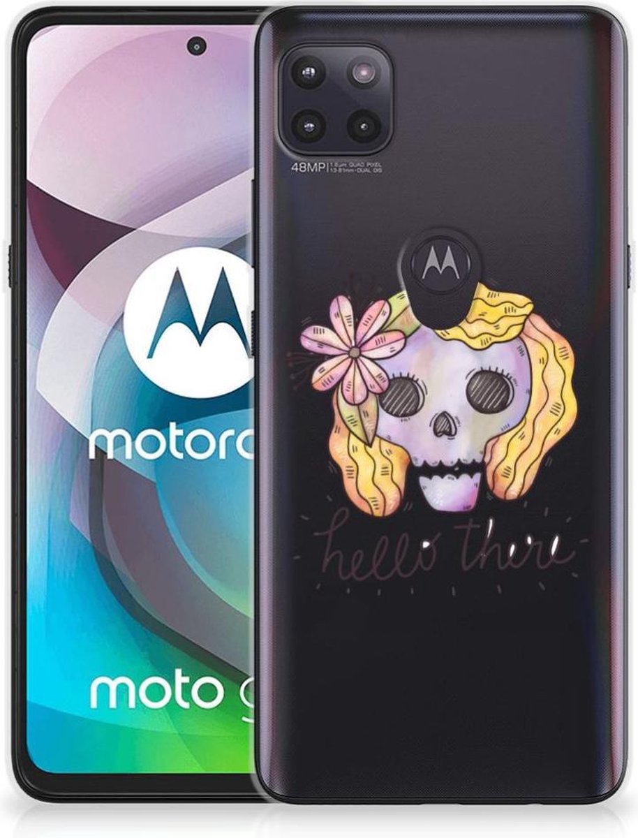 Silicone Back Case Motorola Moto G 5G Boho Skull