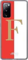 6F hoesje - geschikt voor Samsung Galaxy S20 FE - Transparant TPU Case - Feyenoord - F #ffffff