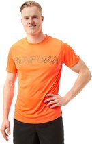 Puma Run Logo Hardloopshirt Oranje Heren - Maat L