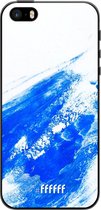 iPhone 5s Hoesje TPU Case - Blue Brush Stroke #ffffff