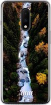 OnePlus 7 Hoesje Transparant TPU Case - Forest River #ffffff
