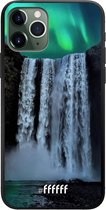iPhone 11 Pro Hoesje TPU Case - Waterfall Polar Lights #ffffff