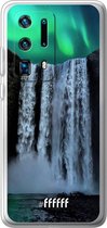 Huawei P40 Pro+ Hoesje Transparant TPU Case - Waterfall Polar Lights #ffffff