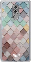 Honor 6X Hoesje Transparant TPU Case - Colour Tiles #ffffff