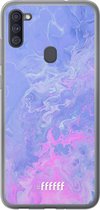 Samsung Galaxy A11 Hoesje Transparant TPU Case - Purple and Pink Water #ffffff