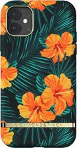 Richmond & Finch Orange Hibiscus bloemen en palmbladeren hoesje voor iPhone 11 - kleurrijk