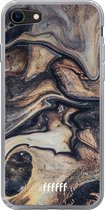 6F hoesje - geschikt voor iPhone 8 - Transparant TPU Case - Wood Marble #ffffff