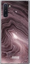 Samsung Galaxy Note 10 Hoesje Transparant TPU Case - Purple Marble #ffffff