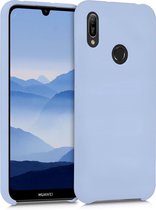 kwmobile telefoonhoesje voor Huawei Y6 (2019) - Hoesje met siliconen coating - Smartphone case in mat lichtblauw