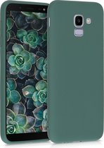 kwmobile telefoonhoesje geschikt voor Samsung Galaxy J6 - Hoesje voor smartphone - Back cover in blauwgroen