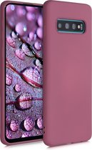 kwmobile telefoonhoesje voor Samsung Galaxy S10 - Hoesje voor smartphone - Back cover in roestig roze