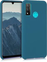 kwmobile telefoonhoesje voor Huawei P Smart (2020) - Hoesje met siliconen coating - Smartphone case in mat petrol