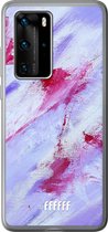Huawei P40 Pro Hoesje Transparant TPU Case - Abstract Pinks #ffffff