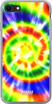 6F hoesje - geschikt voor iPhone 8 - Transparant TPU Case - Hippie Tie Dye #ffffff