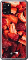 Samsung Galaxy A31 Hoesje Transparant TPU Case - Strawberry Fields #ffffff