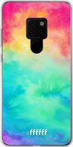 Huawei Mate 20 Hoesje Transparant TPU Case - Rainbow Tie Dye #ffffff