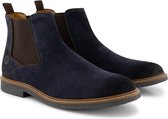 Travelin' Glasgow Chelsea - Halfhoge Suede leren herenschoen - boot - Nette schoenen - Blauw leer - Maat 48