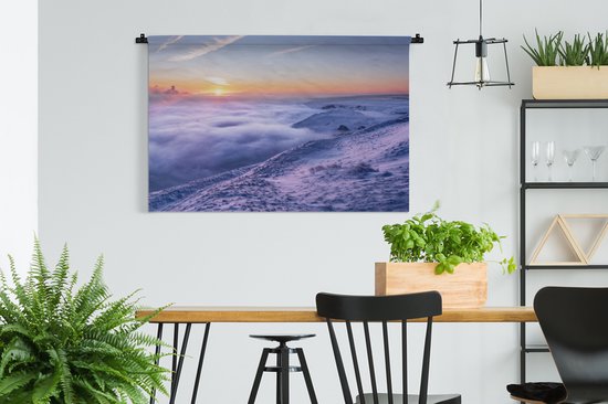 Tapisserie murale Nature - Nature en hiver Tapisserie murale coton 120x80 cm - Tapisserie murale avec photo