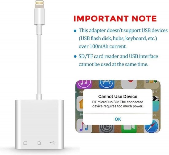 USB-C Camera connection kit 3 in 1 voor iPad Pro & andere apparaten met USB-C aansluiting / USB 3.0 / MICRO SD - eforyou
