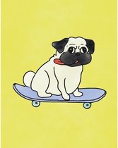 Schrift Pug Life A5 lijn - 60 grams krimp a 3 assorti