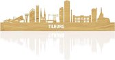 Skyline Tilburg Eikenhout - 80 cm - Woondecoratie - Wanddecoratie - Meer steden beschikbaar - Woonkamer idee - City Art - Steden kunst - Cadeau voor hem - Cadeau voor haar - Jubileum - Trouwerij - WoodWideCities