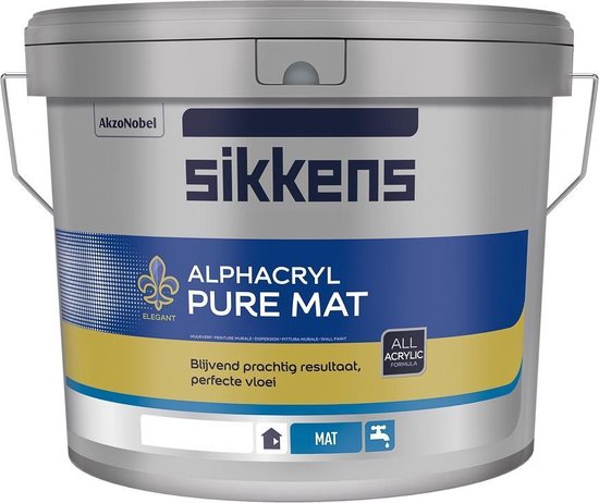 Sikkens Alphacryl Pure Mat SF 10 liter - Wit - Sikkens