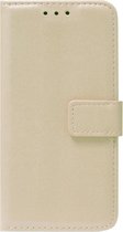 ADEL Kunstleren Book Case Pasjes Portemonnee Hoesje Geschikt voor Samsung Galaxy A01 - Goud