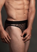 Star Open Back Brief - Black