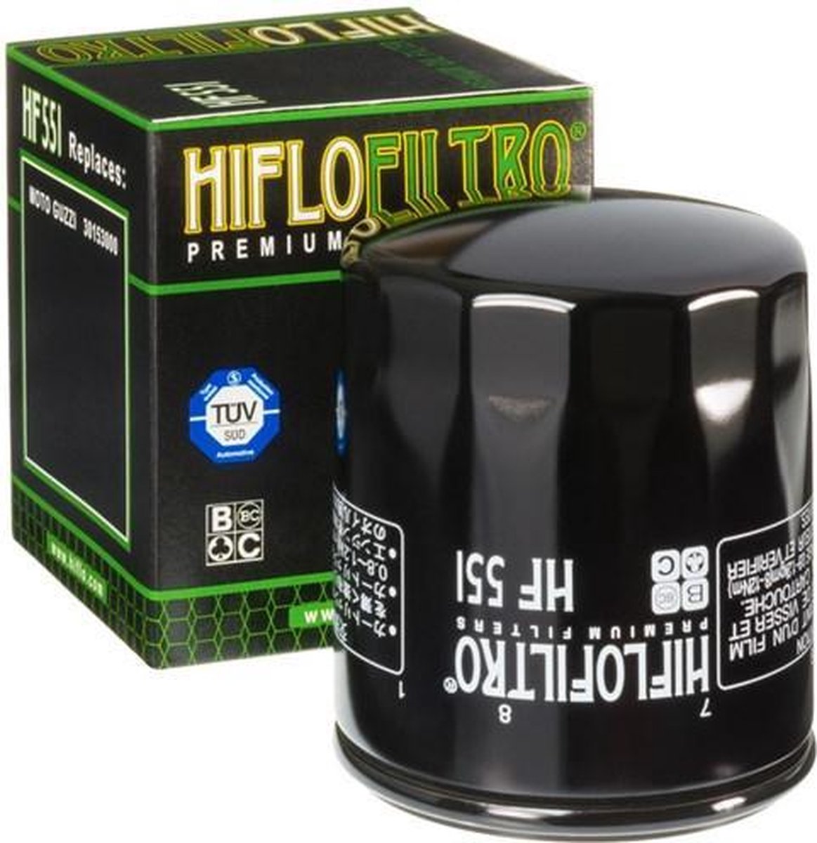 Filtre à huile Hiflofiltro pour Moto Moto Guzzi 1200 Griso 8v 2007 à 2015 HF551 Neuf