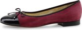 Ballerina's Bordeaux Rood met Zwart – Dames Instappers – Gewatteerd Voetbed – Werner Kern Mori – Maat 39,5