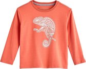 Coolibar - UV Shirt voor peuters - Longsleeve - Coco Plum Graphic - Zacht Koraal - maat 86-92cm