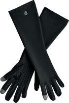 Coolibar - UV-werende handschoenen met mouw voor volwassenen - Bona - Zwart - maat L (20-22cm)
