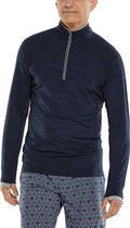 Coolibar - UV Zwemshirt met halve rits voor heren - Ultimate - Navy - maat XXL
