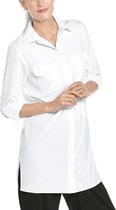 Coolibar - UV Blouse voor dames - Santorini Tunic Blouse - Wit - maat XXL